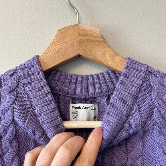 Frank & Oak Knit Sweater Vest Purple Size Small - Picture 3 of 6